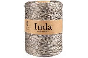 BORGO DE' PAZZI FIRENZE Cordino per Borse a Uncinetto, 2mm in Polipropilene (Beige grigio 11), Filati per Uncinetto e Ferri, Made in Italy, BORGO DE’ PAZZI FIRENZE