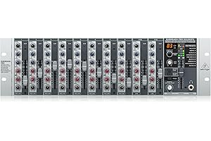 Behringer RX1202FX V2 Premium 12-Eingangs-Mikrofon/Line-Rack-Mixer mit XENYX-Mikrofonvorverstärkern, britischen EQs und Multi-FX-Prozessor
