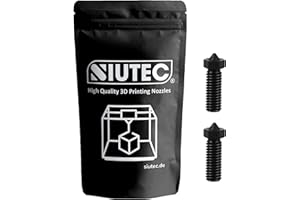 SIUTEC® Premium Volcano Buse 0,8 mm en acier trempé – Lot de 2 pour filament 1,75 mm | Compatible avec Sidewinder X1/X2, Genius Pro, Vyper, Kobra Max, Super Racer, V400, Little Monster