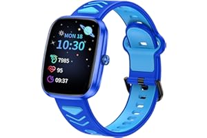 ‎POKUJNFY POKUJNFY Smartwatch dla Dzieci dla ChłOpcóW DziewcząT Dzieci 1,75 Cala Zegarek Fitness Licznik KrokóW 20 TrybóW Sportowych Kalorii ŚPią Monitor TęTnienia Serca Budzik Gry Z/Bez APP
