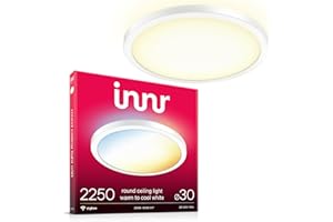 innr Lámpara Techo Inteligente, Zigbee, Funciona con Hue* y Alexa (Requiere Puente), Luz LED Blanca Cálida a Fría, Plafon LED Salon Regulables, 30cm, 2250 Lúmenes