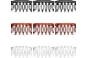 YUEYUAN Peignes à Cheveux Décoratifs 9 Pcs Peignes Latéraux pour Les Femmes, Les Filles Peigne à Cheveux en Tortue Convient à Toutes Les Occasions（16 Dents，3 Couleurs）