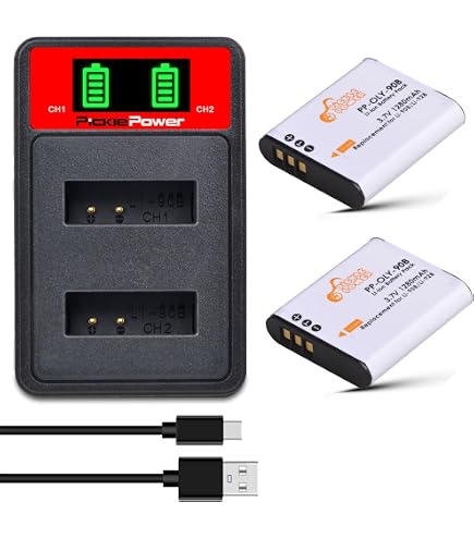 Chargeur UC-92 OM System Pour Batteries LI-90B/LI-92B - Recharge Par USB Ou Secteur - Compatible Olympus TG-7, TG-6, Dictaphone DS-9500