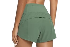 QUEENIEKE - Pantalones Cortos Deportivos para Mujer, Cintura Alta, para Correr, Gimnasio, Entrenamiento, Casual, cómodos, Deportivos, con Bolsillos