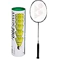 YONEX Mavis 200i Nylon Shuttle Cock, ZR 100 Light Aluminium Badminton Racquet with Full Cover, Pack of 6 (Yellow)