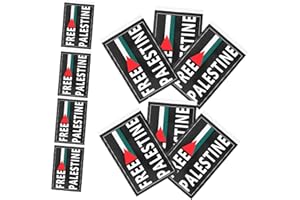 Anneome Emblemas 10 Piezas Calcomanías de la Bandera de Palestina Pegatinas para Auto Ventana Portátil Resistente al Agua Duradero Adorno de coche