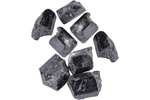 WALFRONT Raw Natural Black Tourmaline Crystals Stone Tourmaline Rough Rock Quartz Crystal Healing Stone