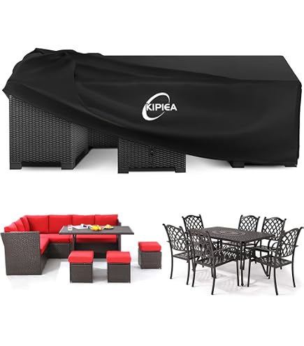 TopSoul Housse Salon De Jardin 215x105x74cm - Protection Table Rectangulaire Imperméable 600D