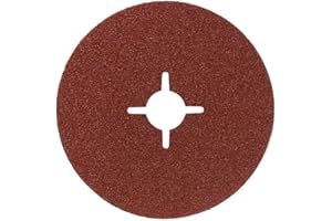 Bosch Accessories 2609256251 Disques abrasifs sur fibres pour Meuleuses angulaires Corindon Diamètre 125 mm Diamètre d'alésage 22 mm, Grain 60 - Lot de 5 feuilles