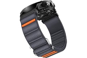Suitisbest Sportowa bransoletka kompatybilna z bransoletką Garmin 26 mm, Quick Fit, stretchy, nylonowa, sportowa opaska z haczykiem S do zegarka Garmin Fenix 7X / Fenix 7X Pro / Fenix 6X Pro Tactix