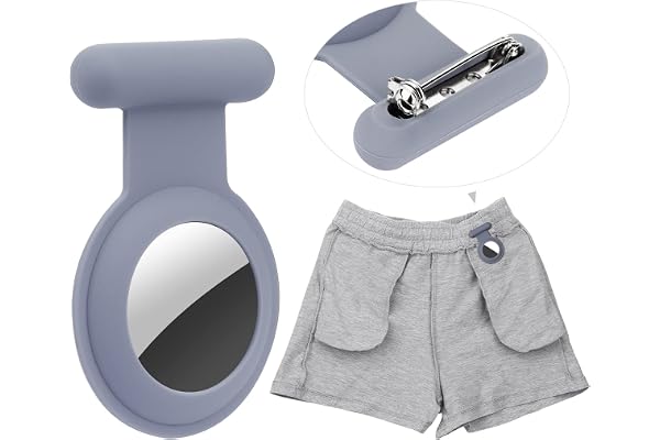 Traqueur GPS Caché AirTag pour Enfants, Personnes âgées, Animaux de Compagnie, Vêtements - Plus sûr que la Montre (Gris)