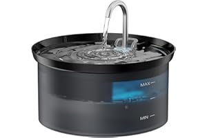 BMDSAE Fontanella per Gatti: Fontana per Gatto d'acqua per Animali Domestici con Pompa Ultra Silenziosa, Filtro a Carbone Attivo Mantenendo l'acqua Pulita, Capacità 2,5L, Design del Rubinetto