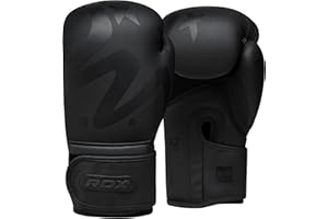 RDX Boxing Gloves F15 Pro Training Sparring, Maya Hide Leather, Muay Thai MMA Kickboxing, Men Women Adult, Heavy Punching Bag Focus Mitts Pads Workout, Ventilated Palm, Multi Layered, 12oz