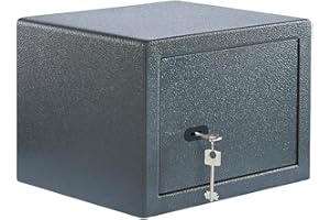 BURG-WÄCHTER Möbeltresor mit Schlüssel, Inkl. Fachboden, Zur Wand- und Bodenbefestigung, 20,6 l, 12,7 kg, Pure-Safe PS 120 K, anthrazit