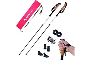 Atacama Bastoni da trekking telescopici – in carbonio 3k e alluminio 7075 Nordic Walking con manico in sughero per uomo e donna – angolo regolabile facilmente allungabile