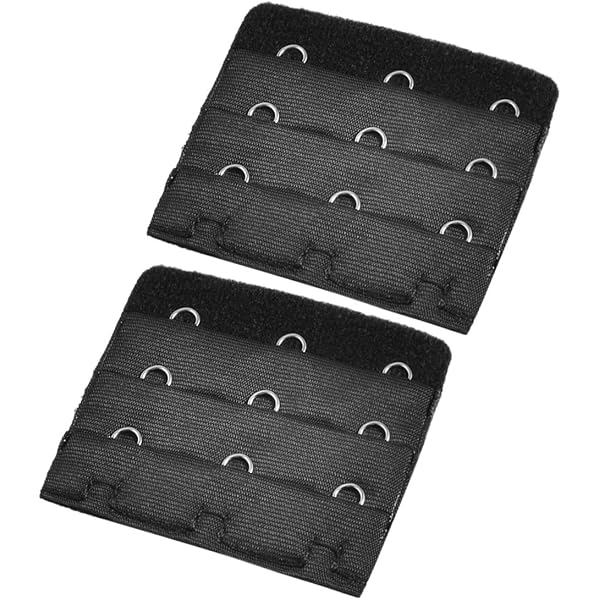 5 Stück BH-Erweiterer – 3x3 Haken, Grau, Aus Baumwollmischung, Für Mehr Komfort & Platz