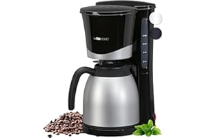 ‎CLATRONIC Clatronic® Kaffeemaschine mit Thermoskanne | für 8-10 Tassen Kaffee | kein Temperaturverlust | Filterkaffeemaschine | 1 Liter | Coffee machine | Filterkaffeemaschine mit Thermoskanne | KA 3327 schwarz