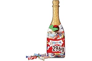 CELEBRATIONS - Bouteille avec Assortiment de Mini Chocolats au Lait 296g - Chocolats de Noël Individuels - SNICKERS, TWIX, MARS, MALTESERS, BOUNTY et autres