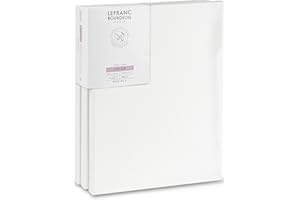 Lefranc Bourgeois 301351 Telaio Stabile in Legno di Abete Rosso, Tela Pre-Preparata Per Colori Acrilici e a Olio, 100% Cotone, 30 x 40 Cm