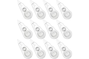 Kasimir Cintas Correctoras Caja de 12 Office Estudiante con dibujos Hogar decorativa 5mm x 4m compact recambios No tóxico y sin sabor Adulto, niño, estudiante, oficinista Transparente