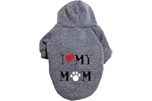 AMAONE wasserdichte Hundemantel Winter Warme Jacke Hunde Welpen Pullover Junge Für Kleine Mit Tasche - Warmer Hund Medium Hoodie Herbst Kleidung Winter Fleece Haustierkleidung Hunde (1111DEBKA-Grey, S)