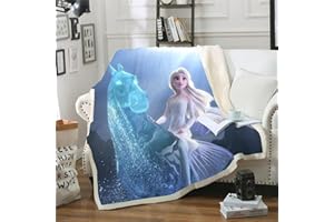 DDONVG Frozen Decke Anna Und ELSA Decke Kuscheldecke Flanell Kinder 3D-Digitaldruck Sonic Fleecedecke,Sofadecke Für Kinder Jugendliche (130x150cm,8)