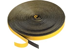 YANKUIRUI Uszczelka samoprzylepna z izolacją okienną - uszczelka drzwiowa z gumy piankowej 12 mm (szer.) x 1,5 mm (wys.) x 10 m (szer.) - izolacja zapobiegająca zimnu i hałasowi - odporna na wstrząsy do
