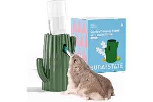 Bucatstate Hamsterdrickflaska med ställ, 120 ml smådjursdryckeskärl, läckagesäkert munstycke, hamstertillbehör för marsvin, kaninchinchilla, råttor,tamiller