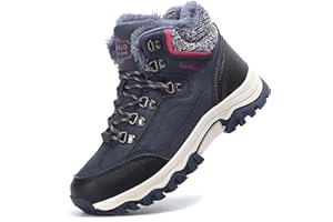 TARELO SINCE 1986 TARELO Winter Boots Women Snow Boots Warm Fur Lined Ankle Anti-Slip Walking Shoes Hiking Outdoors Size 4-7