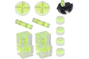 KWINFEI 10 Mini Livelle a Bolla Compatte, Piccole Bolle Livella per Precisione, Adesive e Facili da Usare, Mini Livella a Bolla per Fotocamere, Treppiedi, Mobili, Cornici e Altri Strumenti di Livellamento