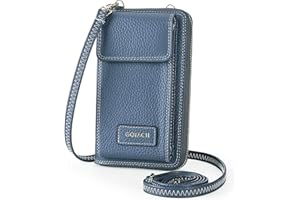GOIACII Damska torba crossbody, skórzana torba na telefon komórkowy z blokadą RFID, dla kobiet