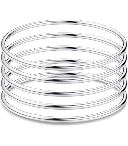 WOWORAMA Set Di 2 Braccialetti Rigidi Grossi Dorati – Design A Onde, Aperti E Incernierati, Gioielli Impilabili Alla Moda Per Donna