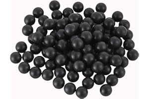 LAMBID 100 Rounds Solid Nylon 50 Cal. Paintballs 50 Cal Rubber Balls Ammo for Tr50 Reusable .50 Caliber Hard Plastic Projectiles for Self Defense