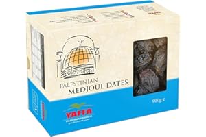 Yaffa Delicious and Juicy Large Medjool Dates - All Natural, No Added Sugar, Free from Additives, Sustainably Grown and Hand-Picked Palestinian Dates (Box of 900g)