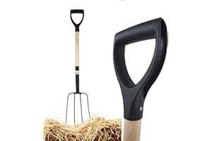 Bauster® 4-Zinken-Gabel kurz mit Stiel – 101 cm – Kompakte Mistgabel/Gartengabel für Enge Bereiche & Stallarbeit