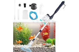AUPERTO Aquarium Gravel Cleaner - 4 In 1 Electric Fish Tank Aquarium Gravel Cleaner Kit for Water Changing/Sand Washing/Filter/Dirt Cleaning