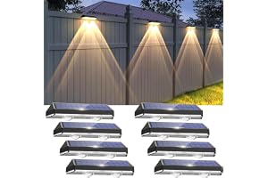 Auting Solcellslampor för utomhusbruk, vattentät IP65-3 belysningslägen, solcellslampa, utomhus, LED-trädgårdslampa, staketbe