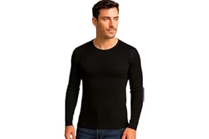 O-DAY Liabel Maglia Intima Uomo Caldo Cotone Manica Lunga (Confezione da 2) Soffice Maglia Intima Invernale Effetto Termico Naturale Bianche o Nere