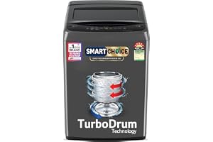 LG 7 Kg 5 Star Smart Inverter Technology Fully Automatic Top Load Washing Machine (T70VBMB1Z, Auto Prewash, Turbodrum, Stainless Steel drum, LED Display, Smart Diagnosis Middle Black)