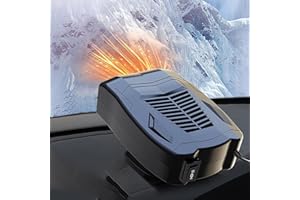 WEQNGIU Auto Heizung, 12V Tragbar für Autos Schnelles Aufheizen, Windschutzscheiben Defogger, 360 ° drehbare Basis für Auto, Stecker in den Zigarettenanzünder für den Winter