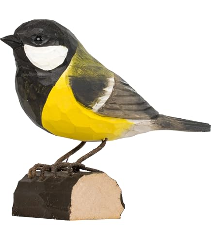 WILDLIFEGARDEN DecoBird Rabe – Handgeschnitzter Holz-Vogel, Großer Europäischer Vogel, Naturgetreu Bemalt