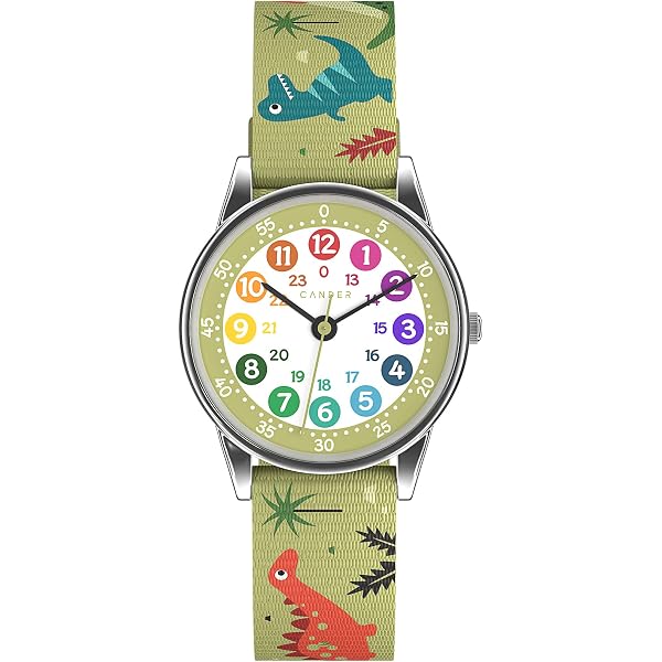 Pacific Time Montre-Bracelet pour Enfant Garçon Tracteur Vert, Voiture, Bracelet Textile, Aiguilles Lumineuses, Analogique Quartz, 87635 - Vert