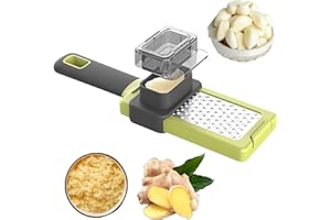 Qaestuan Presse Ail, Ecrase Ails Manuel, Presse-Ail de Cuisine Professionnelle, Press Ails à Bascule Inox, Garlic Crusher, Garlic Press, Facile à Nettoyer et Durable