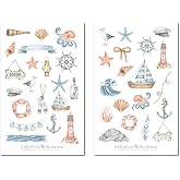Meer Sticker Maritim Sticker Set - Aufkleber Meer, Journal Sticker, Sticker Möwe ...