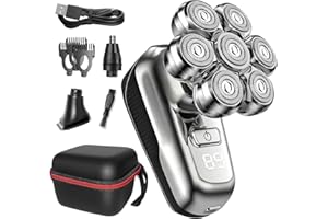 CYOWOYRE Head Shavers for Men,2025 Upgraded 7D Flexible Head Shaver for Bald Men, IPX6 Wet/Dry Electric Shaver, Nose Hair Sideburn Trimmer, Type-C Rechargeable Grooming Set
