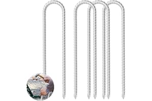 XINCHEN 4 Pezzi Picchetti Ancoraggio 30cm Picchetti per Tende a U Picchetti Tenda Campeggio Ancoraggio a Terra per Recinzioni Tende, Tettoie, Altalena, Trampolino.