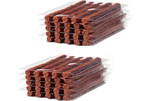 BORISCA 50 Pièces Bandes de Réparation de Pneu, Kit Reparation Pneu Voiture Marron Bande de Réparation de Pneu Meche Pneu Crevaison pour Usage d'Urgence Kit de Réparation de Pneus pour Voitures, Motos