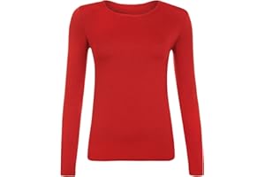 Candid Styles Women's Long Sleeve Plain Basic Top, Green, Regular Fit