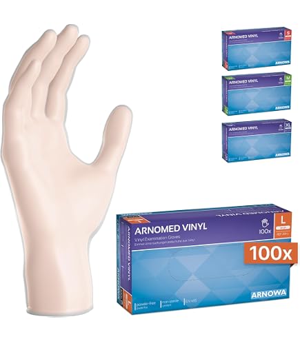 100 Stück Hygonorm Vinylhandschuhe Ideal Light, puderfrei, CAT 1 | Alternativartikel, Packung, transparent, 9/L, L: 24cm, Vinylhandschuhe, Einweghandschuh, Einmalhandschuh bei Günstiger Preis