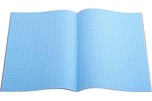 THE DYSLEXIA SHOP A4-7mm Squared Tinted Exercise Book - Red Cover - Blue - Pack of 10